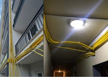 ბათუმში, ერთ-ერთ ახალ კორპუსში, გაზის მილები ფასადიდან შეიყვანეს