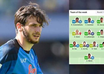 ხვიჩა კვარაცხელია სერია A-ს ტურის სიმბოლურ ნაკრებში ორმა გამოცემამ დაასახელა