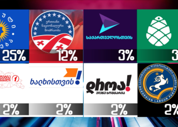 “ოცნება” – 25%, “ენმ” – 12% – პოლიტიკური პარტიების რეიტინგები