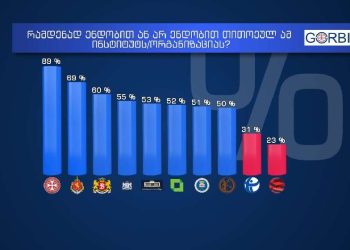 ჯარი – 89%, მთავრობა – 55%, სასამართლო – 50% – რომელ ინსტიტუტს ენდობა ხალხი? – “გორბი”