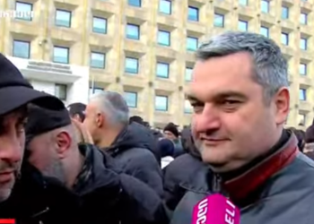 კანცელარიასთან, აქციაზე, ზაზა გოროზია გამოჩნდა