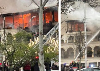 თბილისში “ამბასადორი” იწვის – ექსკლუზიური კადრები ადგილიდან