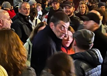 გიორგი გახარია რუსთაველზე, აქციას შეუერთდა