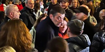 გიორგი გახარია რუსთაველზე, აქციას შეუერთდა