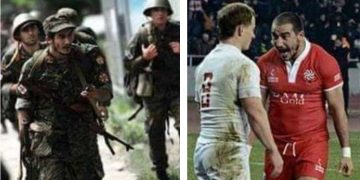 “ეს გიორგი ბეგაძეა, პირველი ფოტო 2008 წლის ომშია, მეორე ფოტოზე რუსი მორაგბის მეტოქეა” – ბერულავა