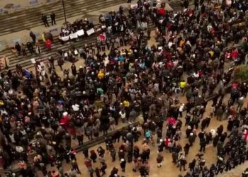 პარლამენტთან „აგენტების შესახებ კანონის“ მოწინააღმდეგეთა აქცია მიმდინარეობს