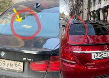 “ავოიე სლავა რასია ი მილიცია ენდ გეორგია” – პოლიციისა და სახელმწიფო დაცვის ფორმები რუსულნომრიან მანქანებში