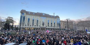 რუსთაველის გამზირი გადაიკეტა – “არა რუსულ კანონს”