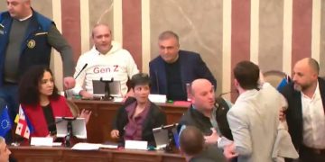თბილისის საკრებულოში სიტყვიერი დაპირისპირება ფიზიკურში გადაიზარდა