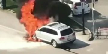 (ვიდეო) – “მთელი მანქანა ცეცხლის ალში იყო” – რა მოხდა სააკაძის მოედანზე?