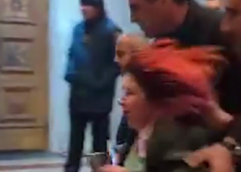 (ვიდეო) – პარლამენტის ეზოდან ჟურნალისტები გამოყარეს