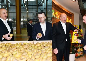 ალიევმა ღარიბაშვილს ევროპული ტექნოლოგიით აღჭურვილი ქარხანა დაათვალიერებინა