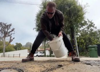 შვარცნეგერმა ასფალტზე ღრმულები თავად ამოავსო – „რამ­დე­ნი­მე კვი­რაა, რაც ეს ღრმუ­ლი მან­ქა­ნებს და ვე­ლო­სი­პე­დებს აზი­ა­ნებს“