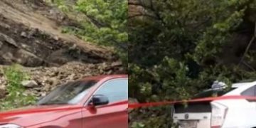 თბილისში, კაკაბაძის ქუჩაზე კლდის მასა ჩამოიშალა