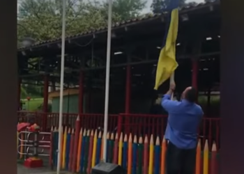 შსს-მ უკრაინის დროშის ჩამოხევის ფაქტზე გამოძიება დაიწყო