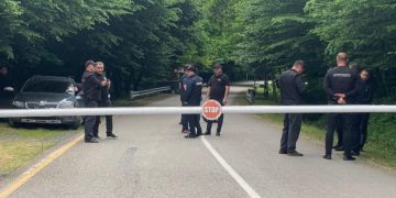 სასტუმრო „ყვარლის ტბის“ მიმდებარედ პოლიციაა მობილიზებული