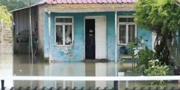 ადიდებულმა რიონმა აბაშაში საკარმიდამო ნაკვეთები და საცხოვრებელი სახლები დაიტბორა