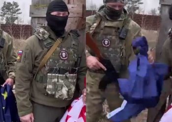 “შემდეგი იქნებით თქვენ, ***********ო ქართველებო” – ვაგნერელების ვიდეო, რომელშიც ქართველებს ემუქრებიან და დროშას შეურაცხყოფენ