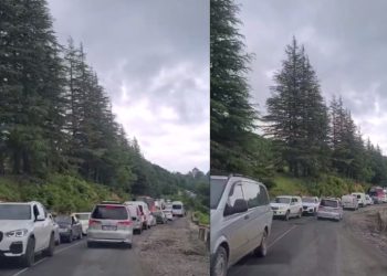 კილომეტრიანი საცობი გომი-საჩხერის ალტერნატიულ გზაზე