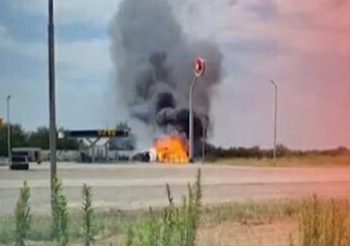 აფეთქება და ხანძარი გაზგასამართ სადგურზე – ვიდეო