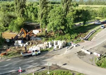 საჯავახო-ჩოხატაური-ოზურგეთი-ქობულეთის გზაზე დროებითი ხიდის მოწყობის სამუშაოები დასრულდა – მოძრაობა აღდგა