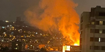 თბილისში, საბურთალოზე ძლიერი ხანძარია