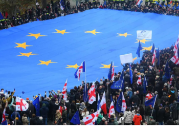 „ევროპის მოედანზე” ევროკავშირის ყველაზე დიდი დროშა გაიშალა