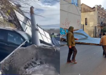 გადახდილი სახურავები, ჩამოვარდნილი სარეკლამო აბრები – რა ხდება თბილისში