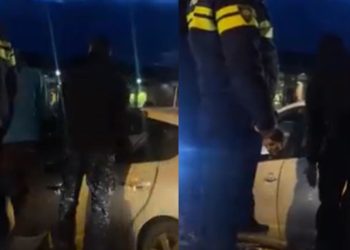 ვიდეო – წერეთელზე მანქანა ორმოში ჩავარდა და ვეღარ ამოჰყავთ