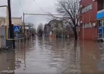 სტიქია ხაშურში – დაიტბორა სახლები და გზები, წაქცეულია ხეები, დაზიანდა სახურავები