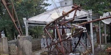 9 აპრილს დაღუპული აზა ადამიას საფლავს ანძა დაეცა – მარტვილი