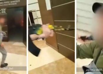 „ისლამურ სახელმწიფოსთან“ დაკავშირებული საინფორმაციო სააგენტო აქვეყნებს ვიდეოს, სადაც ნაჩვენებია, როგორ შედიან „კროკუს სითი ჰოლში“ თავდამსხმელები და ცეცხლს ხსნიან