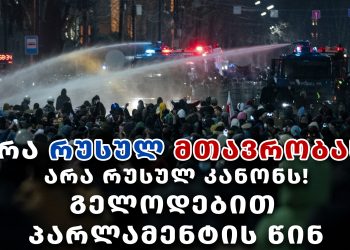 ყოველდღიური საპროტესტო რეჟიმი – რუსთაველზე აქცია დაიწყო