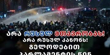 ყოველდღიური საპროტესტო რეჟიმი – რუსთაველზე აქცია დაიწყო