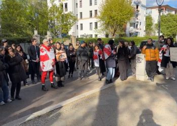 რუსული კანონი ოცნების საბოტაჟია – აქცია ბერლინში, საქართველოს საელჩოსთან