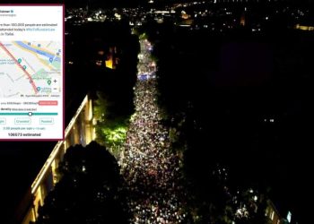 Visioner-ის ცნობით, პიკის დროს, აქციაზე 106 ათას ადამიანზე მეტი იმყოფებოდა