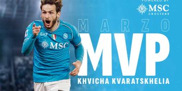 „ნაპოლიმ“ ხვიჩა კვარაცხელია მარტის თვის საუკეთესო მოთამაშედ დაასახელა