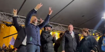 ჟიგიმანტას პავილიონისი და მიხაილ როთი რუსთაველის გამზირზე, აქციაზე მივიდნენ