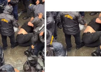 ვიდეო – როგორ სცემს ათეულობით პოლიციელი ერთ მოქალაქეს