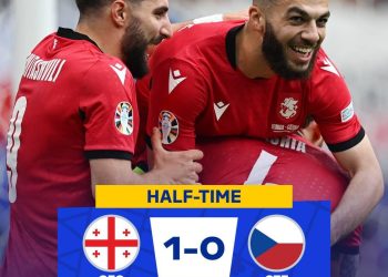 1:0 – გიორგი მიქაუტაძემ ჩეხეთს პენალტით გოლი გაუტანა