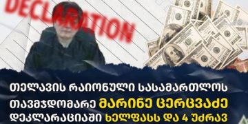 თელავის რაიონული სასამართლოს თავმჯდომარე მარინე ცერცვაძე დეკლარაციაში ხელფასს და უძრავ ქონებას მალავს – TI