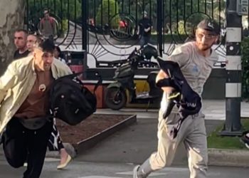 კადრები – ნიკო მაგანაძეზე თავდასხმა და თავდამსხმელები