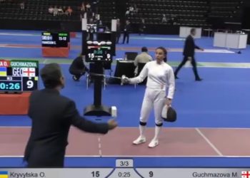 უკრაინელმა მოფარიკავემ საქართველოს სახელით მოასპარეზე რუს მეტოქეს ხელი არ ჩამოართვა