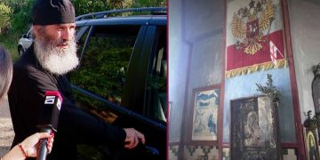 “ეგ იყო ხატი. ვაკურთხე და ჩამოვკიდე” – ორბეთის ტაძრის წინამძღვარი ამბობს, რომ რუსული სიმბოლიკა უკვე ჩამოხსნა