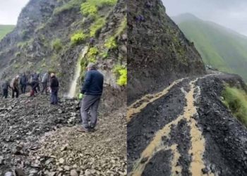 თუშეთის გზაზე ჩამოტანილმა ნაშალმა სავალი ნაწილი ჩახერგა