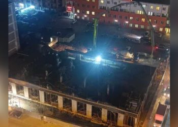 დიდ დიღომში მშენებარე შენობის პირველი სართული ჩამოინგრა