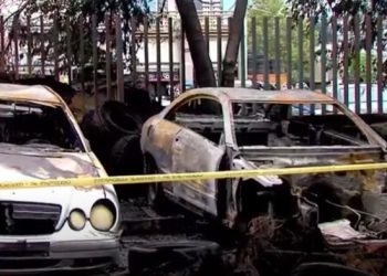 ხანძარი თბილისში – ელიავას ბაზრობასთან 7 ავტომობილი დაიწვა