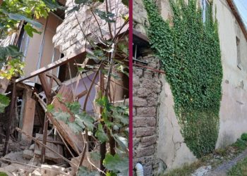 სურამში მუსიკალური სკოლის კედელი ჩამოინგრა