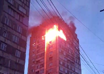 ნაძალადევის რაიონში, 16 სართულიან კორპუსში ხანძარია