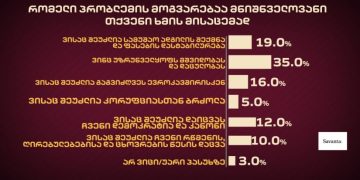 35% ხმას იმას მისცემს, ვინც მშვიდობას უზრუნველჰყოფს – SAVANTA-ს გამოკითხვა